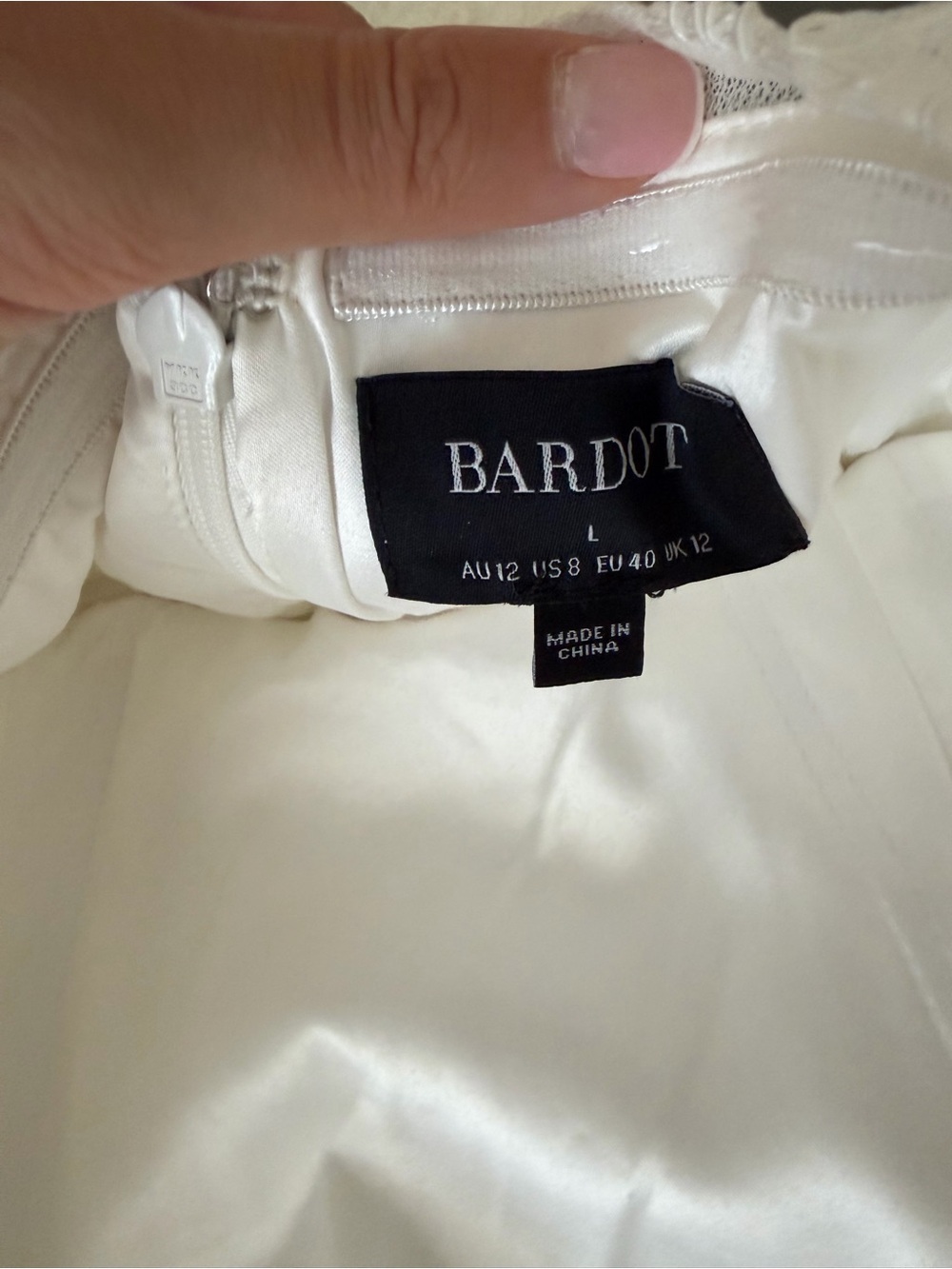 Bardot White Strapless Lace Mini Dress - Picture 3 of 4